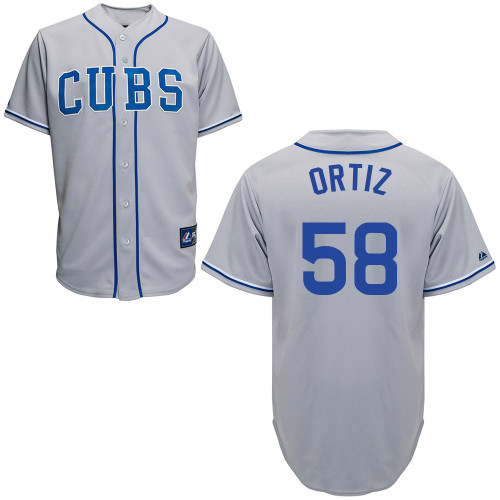 Joseph Ortiz #58 Youth Baseball Jersey-Chicago Cubs Authentic 2014 Road Gray Cool Base MLB Jersey